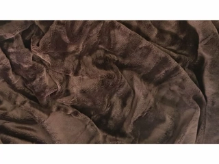Mikroflanel prostěradlo - tm. hnědé - 90/200/25