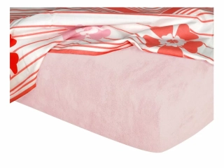 Prostěradla froté - pudrové - 90/200/20