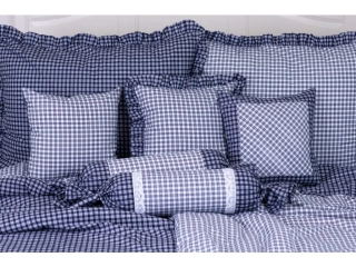 Krepový povlak kanýr MODRÁ KOSTIČKA negativ/pozitiv - 1x 40 x 40