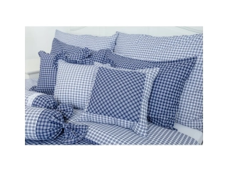 Krepový povlak prošívaný MODRÁ KOSTIČKA negativ/pozitiv - 1x 40 x 40