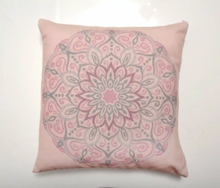 Povlak na polštářek polyester - Mandala meruňková 40x40