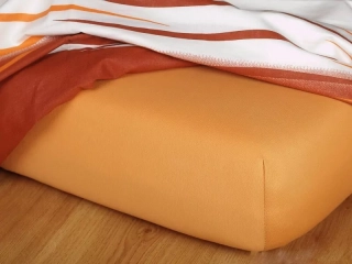 Prostěradla jersey - karamel - 90/220/20