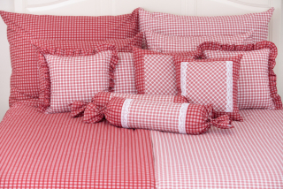 Krepový povlak ČERVENÁ KOSTIČKA negativ/pozitiv - 1x 70/50