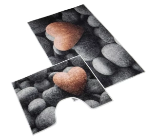 Koupelnová a WC předložka Tmavé kameny 3D