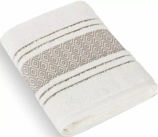 Froté osuška Mozaika 550 g/m2 - krémová