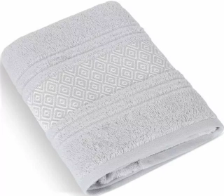 Froté osuška Mozaika 550 g/m2 - světle šedá