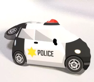 Dětský polštářek polyester - Policie - 30x30 cm