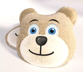 Dětský polštářek polyester - Méďa béžový - 30x30 cm