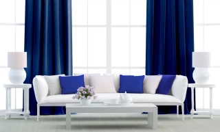 Metráž dekorační látka - Blackout tmavomodrá