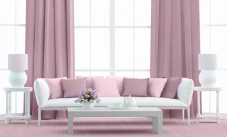 Metráž dekorační látka - Blackout starorůžová