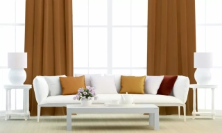 Metráž dekorační látka - Blackout středně hnědá