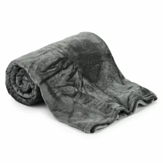 Deka mikroflanel 400g/m2 SLEEP WELL 150x200 - stř. šedá