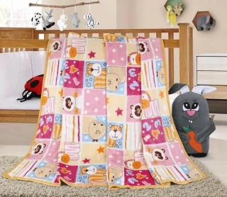 Dětská deka 100 x 155 cm - růžový patchwork