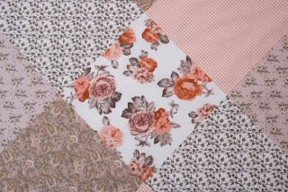 Metráž bavlna PATCHWORK oranžový