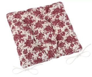 Sedák ADÉLA prošívaný 40/40 - bordó květ