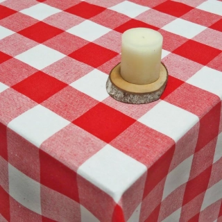 Ubrus a prostírání kanafas - červený velká kostka