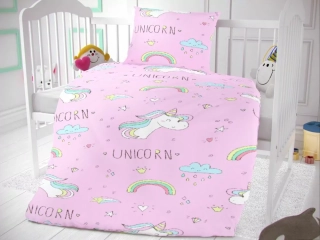 Bavlněné povlečení do dětské postýlky Unicorn - 90x135, 45x60 cm