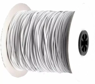 Klobouková guma kulatá 2mm bílá 