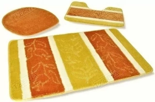 Koupelnová předložka set 3ks - žluto-oranžové tulipány