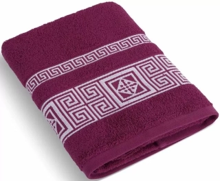 Froté osuška Řecká kolekce - vínová
