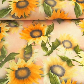 Metráž dekorační látka SOFT 401069-103 slunečnice
