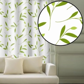 Metráž dekorační látka SOFT 28138-103 lístky zelené