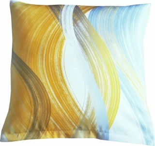 Povlak na polštářek SOFT 391102-117 - Vlny žluté - 40x40