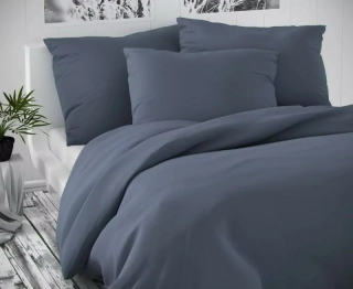Saténové povlečení LUXURY COLLECTION tm. šedé - 140/200 + 70/90