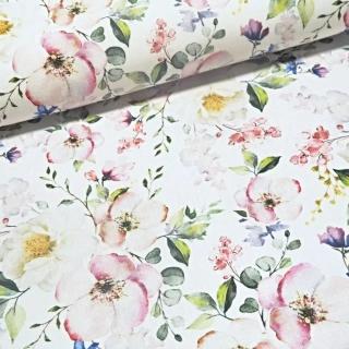 Teflonová látka Růžová zahrada