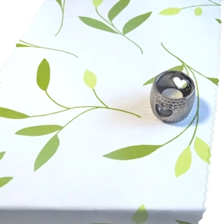 Ubrusové šály Soft 28138-103 lístky zelené