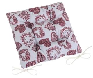 Sedák prošívaný DITA 407 - Krajkové srdce 40x40