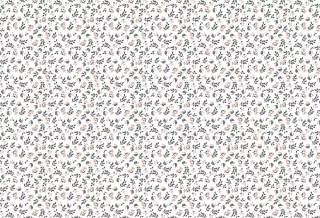 Metráž bavlna - HERBARIUM bílé