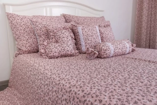 Přehoz, letní deka HERBARIUM starorůžové - 140/200 cm