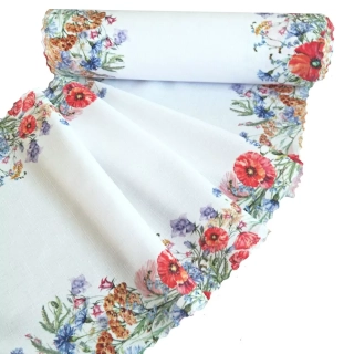 Ubrusová šála teflon v metráži - Vlčí máky