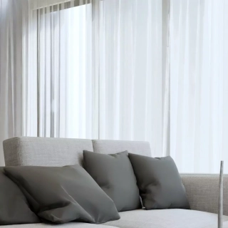 Záclona Enzo s olůvkem nehořlavá - výška  300cm