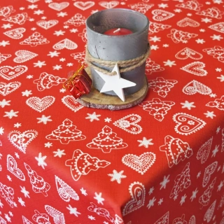 Vánoční ubrusy Perníky - červené