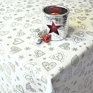 Vánoční ubrusy Perníky - bílé