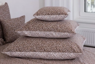 Bavlněný povlak HNĚDÁ KYTIČKA negativ/pozitiv - 70/90