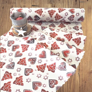 Vánoční běhoun v metráži Perníky - smetanové