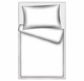Povlečení hladká bavlna LUX UNI bílé - 140/200 + 70/90