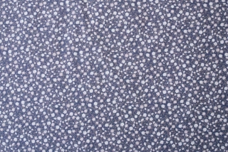 Metráž krep MODRÉ KYTIČKY pozitiv