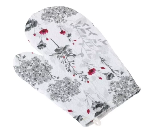 Kuchyňská chňapka Dita 405 - Větvičky šedé