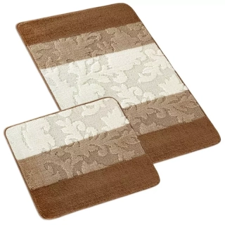 Koupelnové předložky 60x100 + 60x50 cm - hnědý orion