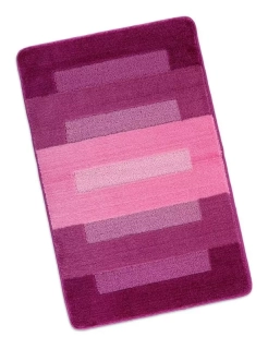 Koupelnová předložka 60x100 cm - růžové obdelníky