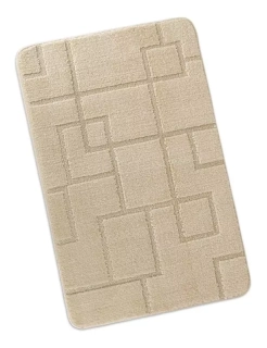 Koupelnová předložka 60x100 cm - smetanové obdelníky