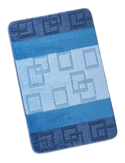 Koupelnová předložka 60x100 cm - modré kostky