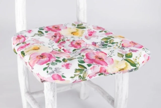 Prošívaný podsedák na židli 40/40 - Čajová růže