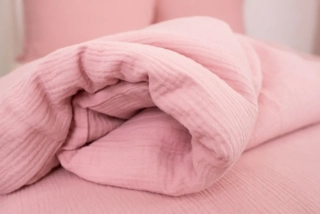 Mušelínové povlečení STARORŮŽOVÉ - 140x200 + 70x90