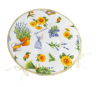 Sedák hladký kulatý Ema 561 průměr 40 cm - Levandule fialová