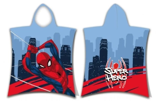 Pončo, osuška s kapucí Spider-man Super hero - 50 x 115cm
